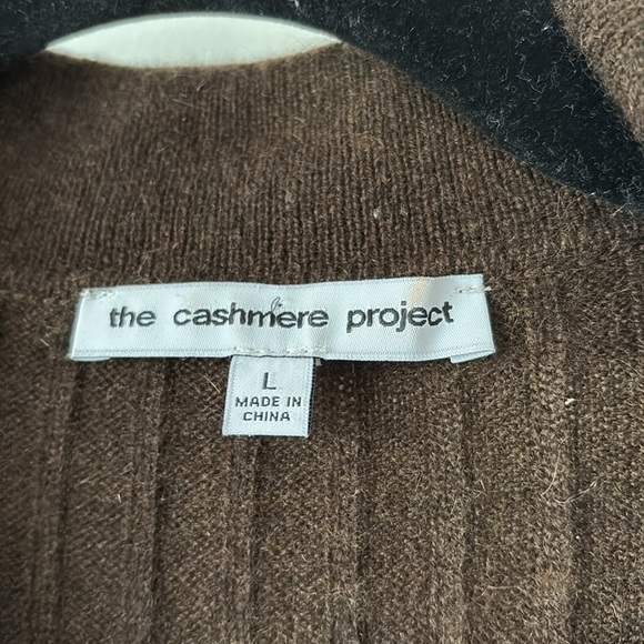 The Cashmere Project Brown Rib Knit Dress L - Picture 7 of 9